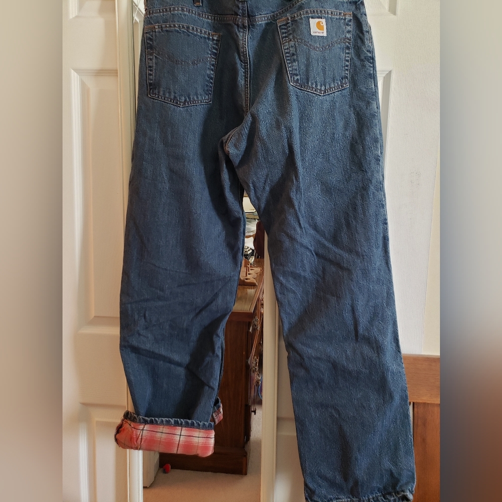 Women's Carhartt flannel lined jeans